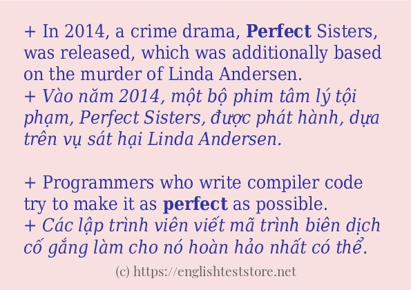 perfect ví dụ và cách sử dụng trong câu perfect ví dụ và cách sử dụng trong câu