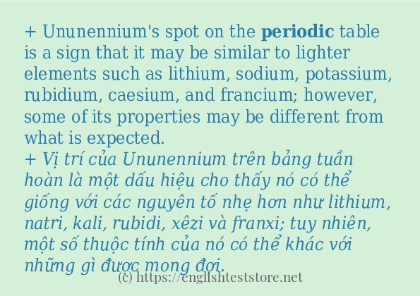 periodic các cách dùng và câu ví dụ periodic các cách dùng và câu ví dụ