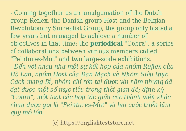 periodical ví dụ và cách sử dụng trong câu