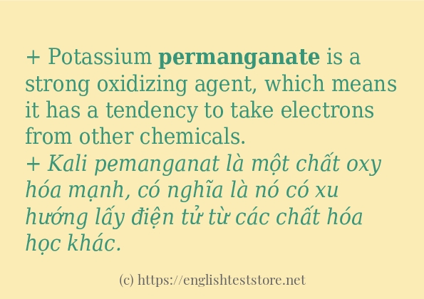 permanganate sử dụng như thế nào?