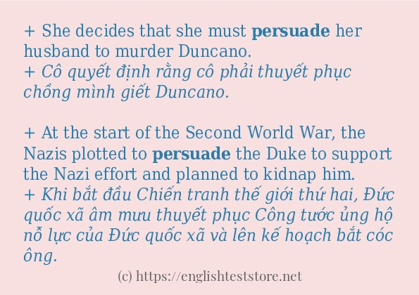 persuade cách dùng và câu ví dụ
