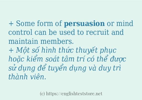 persuasion câu ví dụ và cách dùng