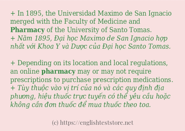 pharmacy có bao nhiêu cách sử dụng?