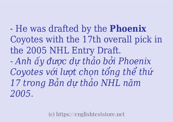phoenix các cách dùng và câu ví dụ