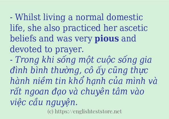 pious các ví dụ và câu điển hình pious các ví dụ và câu điển hình