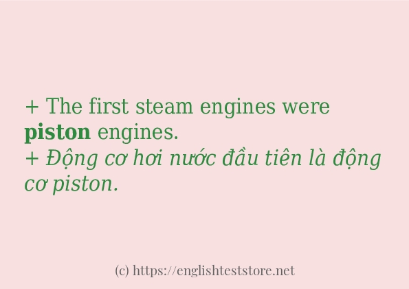 piston sử dụng thực tế trong câu