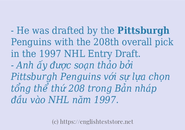 pittsburgh câu ví dụ về cách dùng