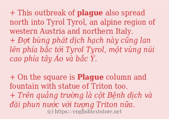 plague câu ví dụ và cách sử dụng