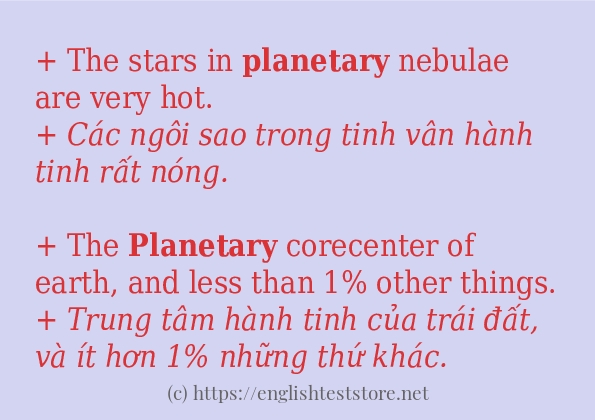 planetary dùng như thế nào?