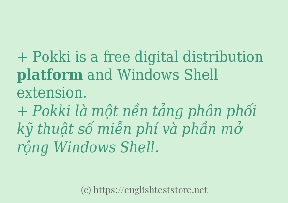 platform ví dụ cách dùng trong câu