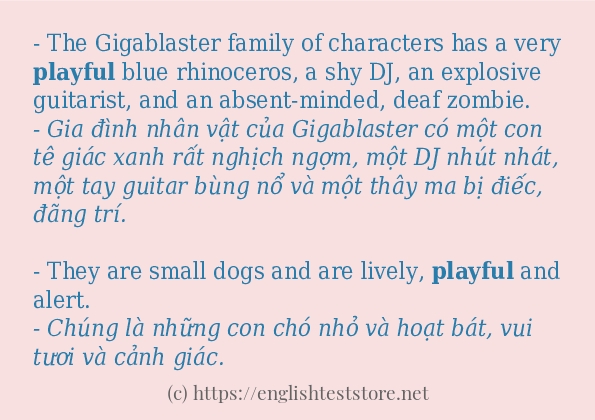 playful ví dụ cách dùng trong câu