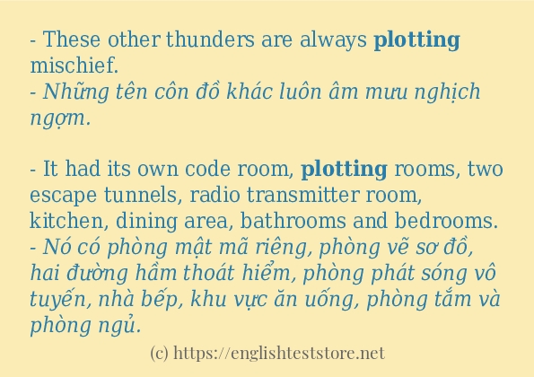 plotting cách dùng trong câu và ví dụ plotting cách dùng trong câu và ví dụ