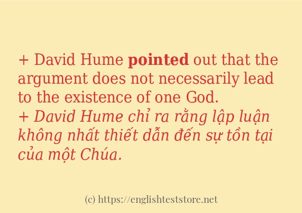 pointed ví dụ cách dùng trong câu