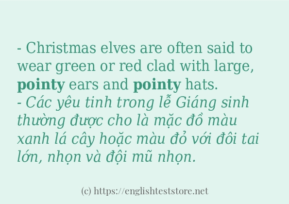 pointy cách dùng trong câu và ví dụ