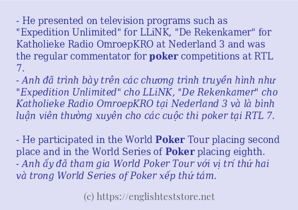 poker cách dùng trong câu và ví dụ poker cách dùng trong câu và ví dụ