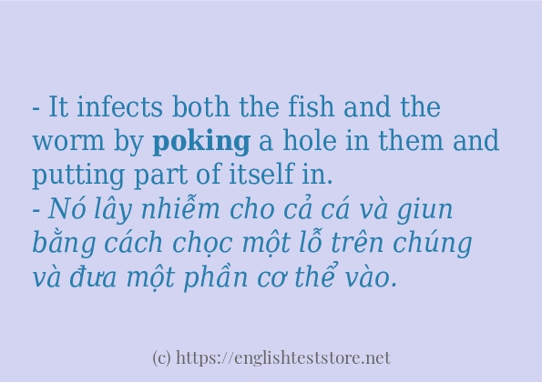 poking sử dụng như thế nào và câu ví dụ