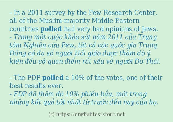 polled ví dụ và cách sử dụng trong câu