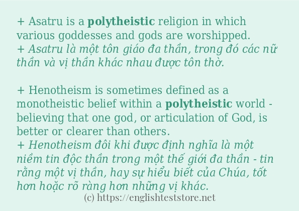 polytheistic áp dụng trong câu và ví dụ