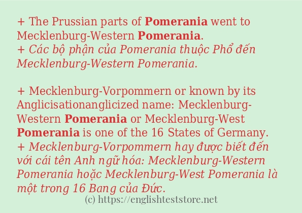 pomerania câu ví dụ về cách dùng