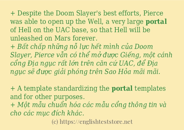 portal câu ví dụ về cách dùng