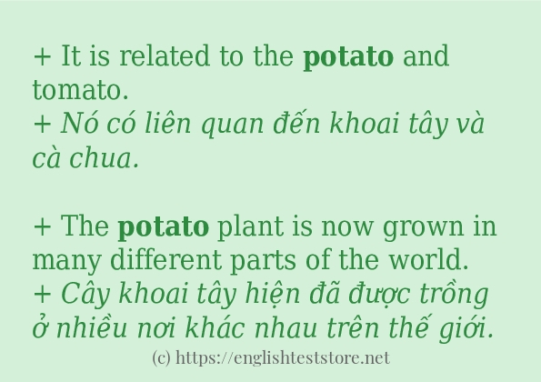 potato câu ví dụ về cách dùng potato câu ví dụ về cách dùng