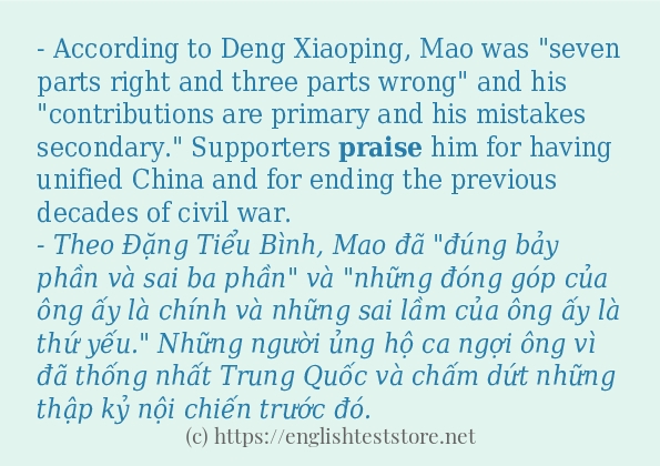 praise cách dùng trong câu và ví dụ praise cách dùng trong câu và ví dụ
