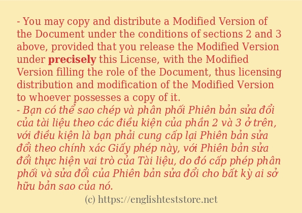 precisely dùng như thế nào?