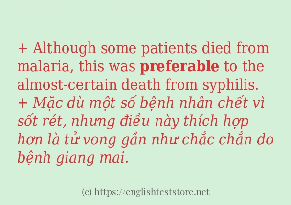 preferable cách dùng trong câu và ví dụ