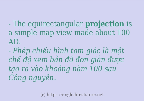 projection cách sử dụng và câu ví dụ