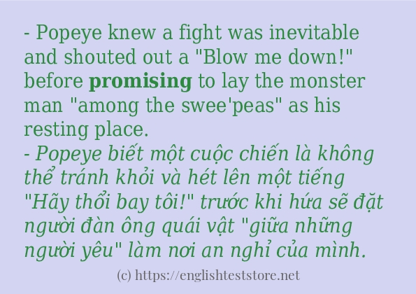 promising dùng như thế nào? promising dùng như thế nào?