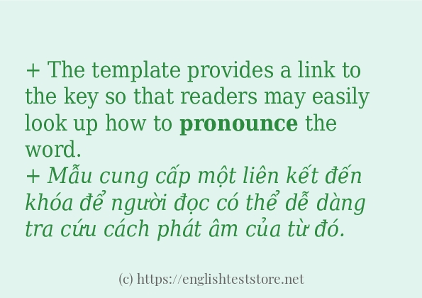 pronounce có bao nhiêu cách sử dụng?