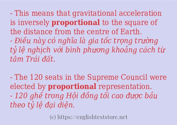 proportional cách dùng trong câu và ví dụ