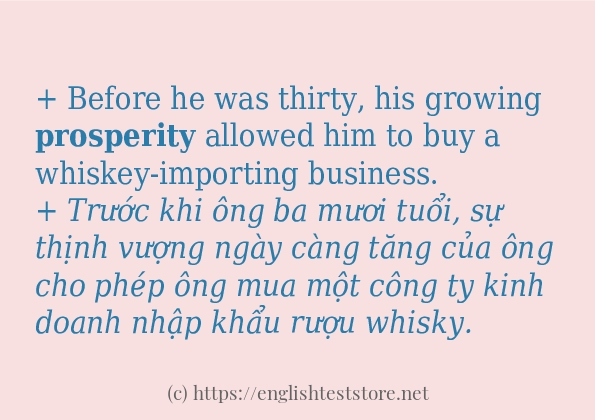 prosperity câu ví dụ và cách dùng