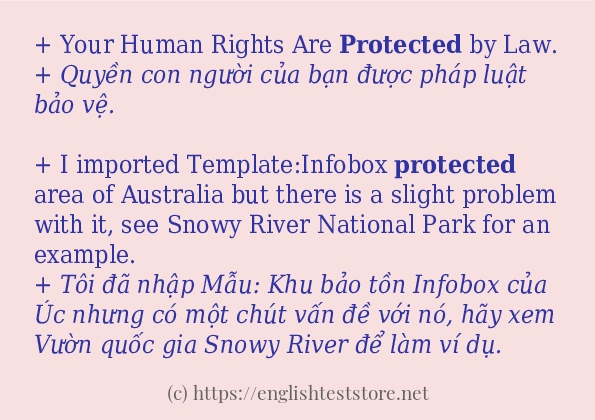 protected cách sử dụng trong câu và ví dụ