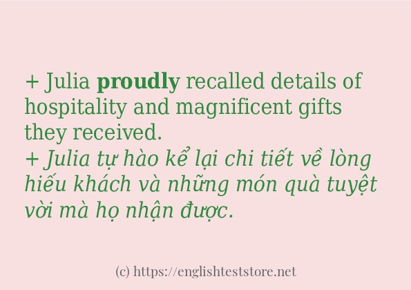 proudly sử dụng như thế nào và câu ví dụ