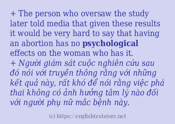 psychological có bao nhiêu cách dùng?