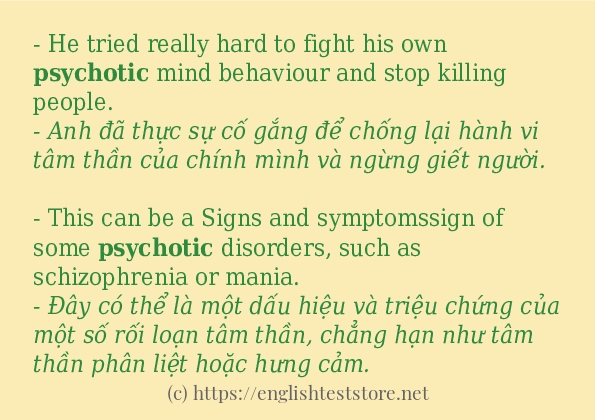 psychotic có bao nhiêu cách dùng?