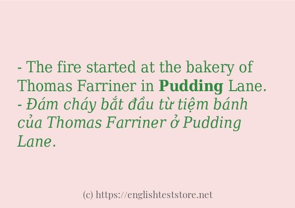 pudding cách dùng và câu ví dụ