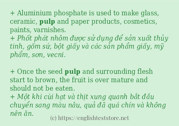 pulp câu ví dụ về cách dùng pulp câu ví dụ về cách dùng