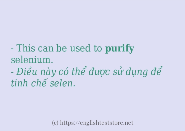 purify cách dùng và câu ví dụ