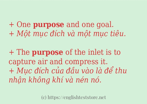 purpose sử dụng như thế nào?