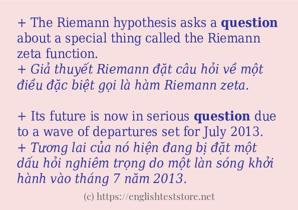 question cách dùng và câu ví dụ
