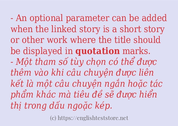 quotation câu ví dụ và cách dùng