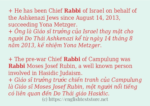 rabbi các cách dùng và câu ví dụ rabbi các cách dùng và câu ví dụ