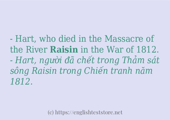 raisin sử dụng thực tế trong câu