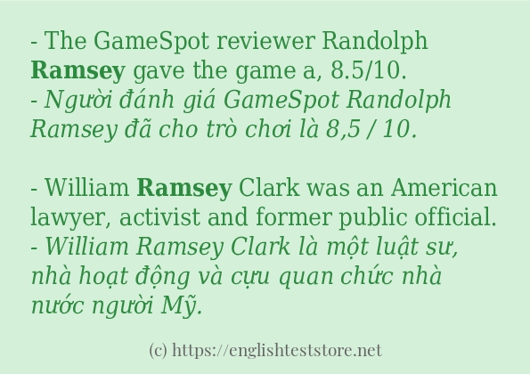 ramsey cách dùng và ví dụ trong câu