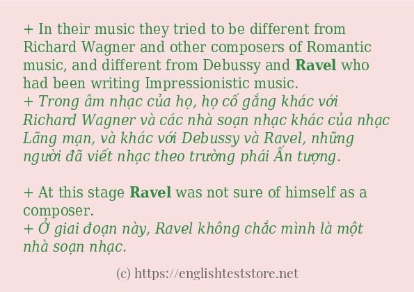 ravel ví dụ và cách sử dụng trong câu ravel ví dụ và cách sử dụng trong câu