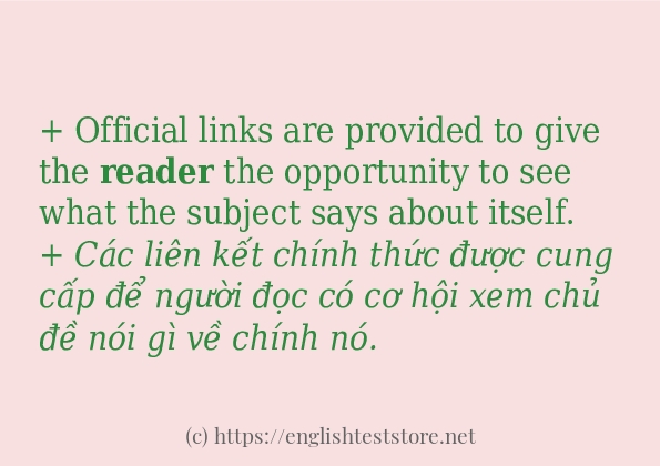 reader cách dùng và câu ví dụ reader cách dùng và câu ví dụ