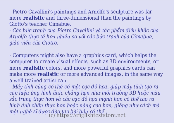 realistic sử dụng như thế nào?