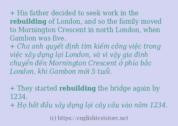 rebuilding ví dụ cách dùng trong câu